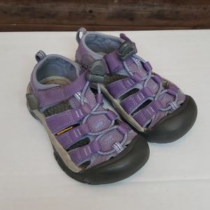 Little Girls Purple and Gray Keen Sandals